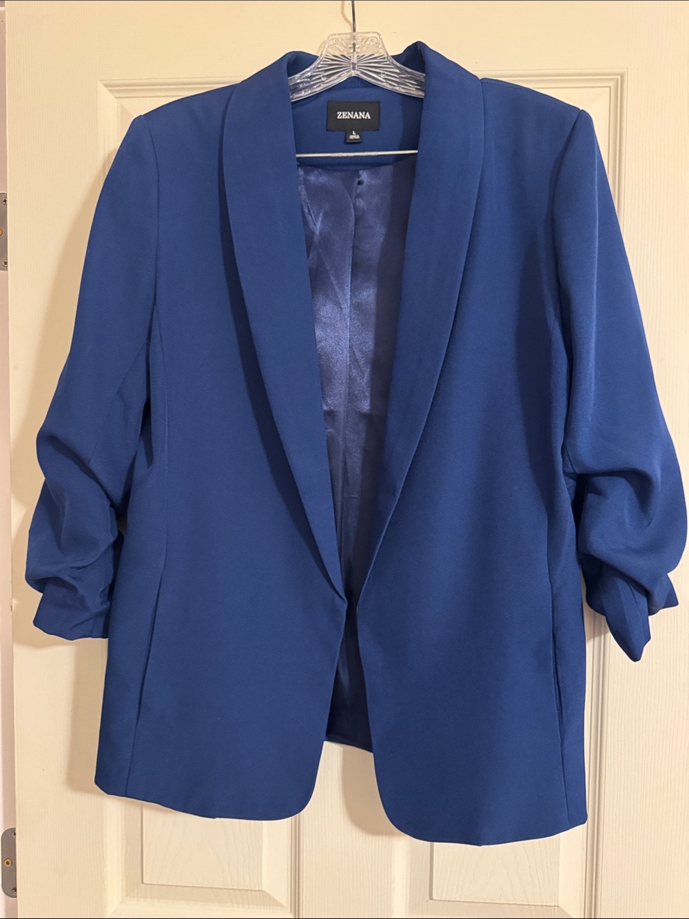 Zenana Outfitters Cobalt Blue Open-Front Blazer